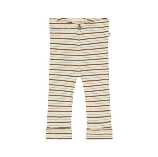 Brown & Blue Ribbed Pant