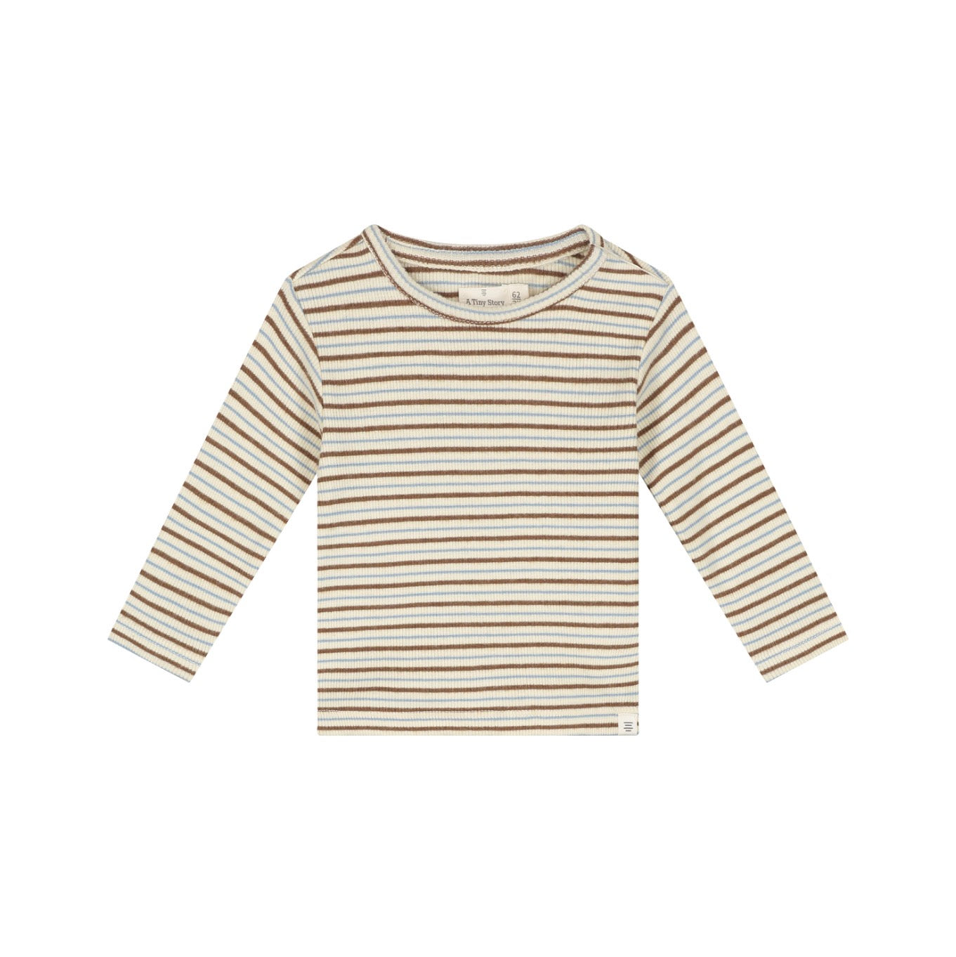 Brown & Blue Ribbed Long Sleeve