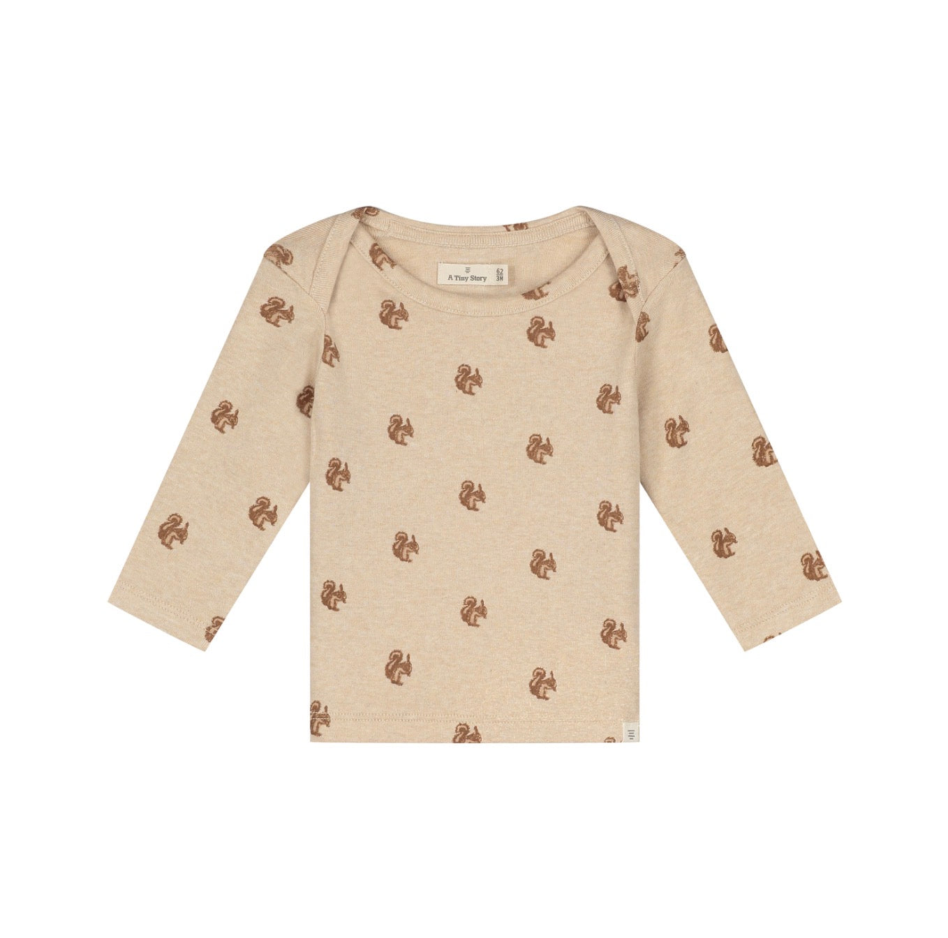 Squirrel Beige Ribbed Long Sleeve