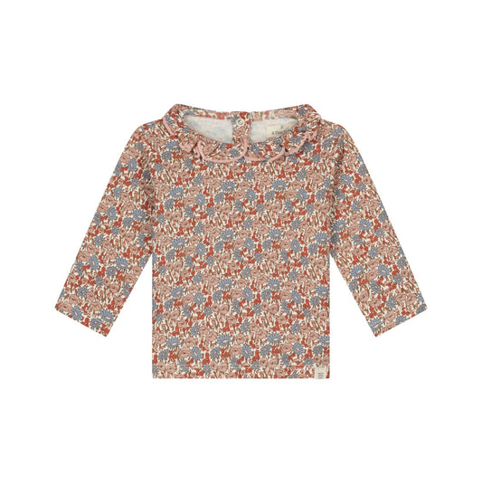 Floral Ribbed Long Sleeve