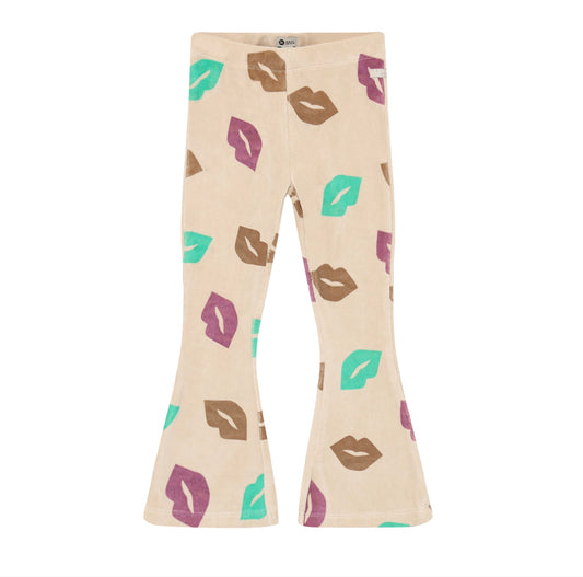 Tan Allover Lip Flare Pant