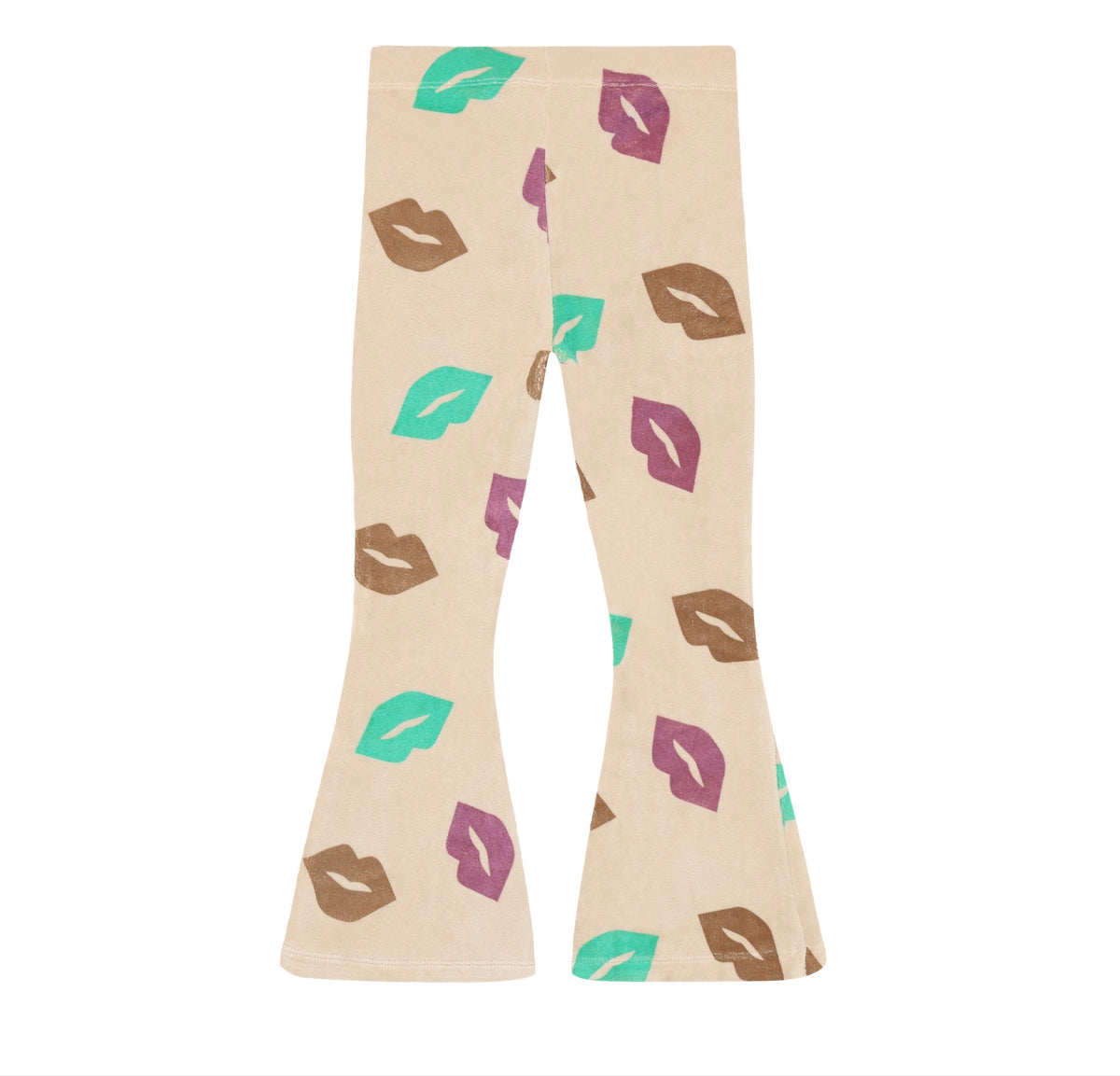 Tan Allover Lip Flare Pant