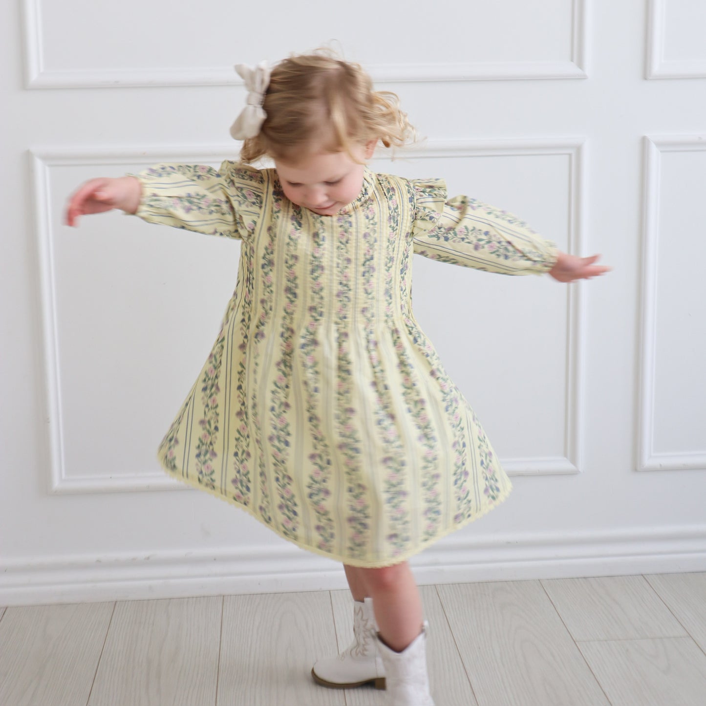 Elizabeth Dress – Yellow Floral