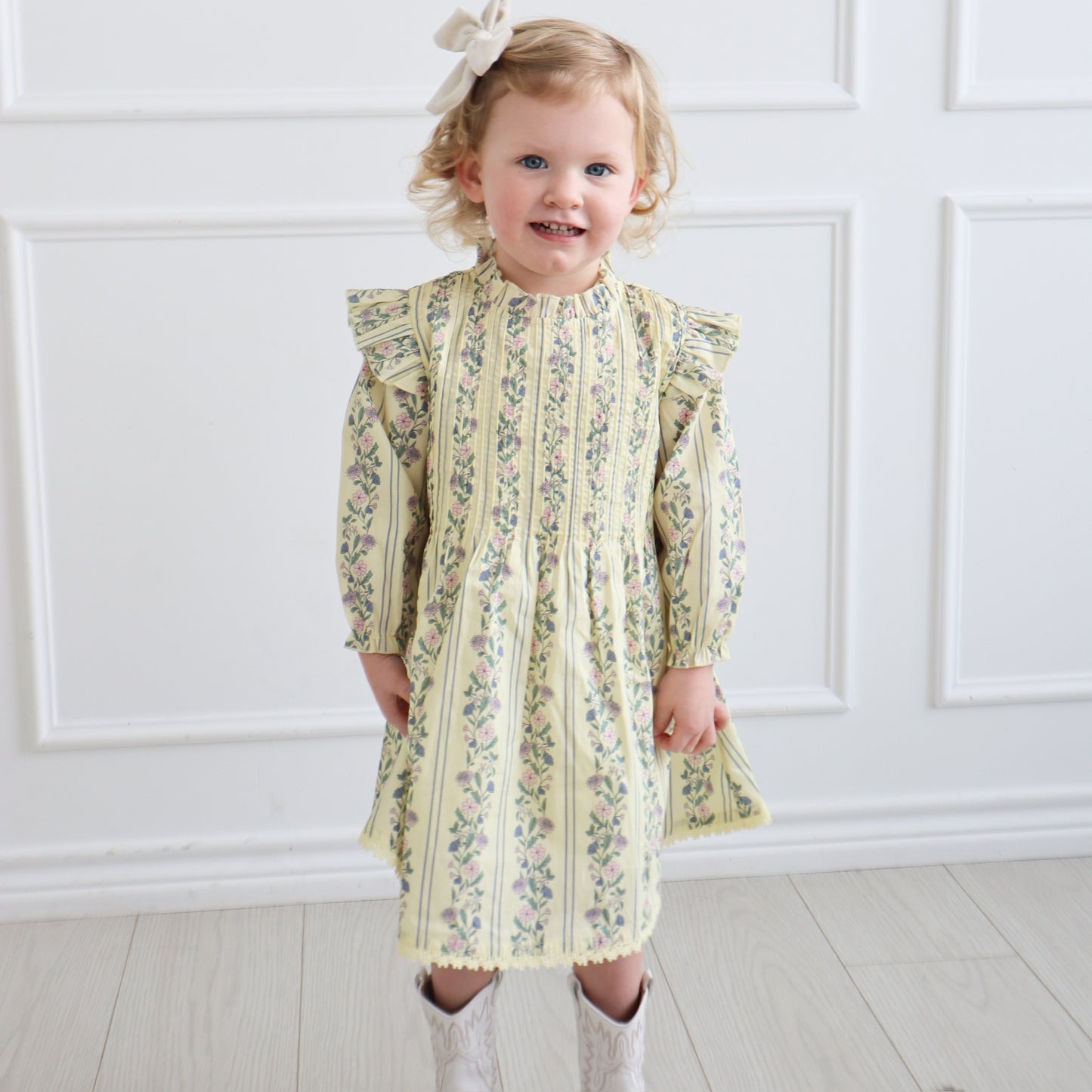 Elizabeth Dress – Yellow Floral