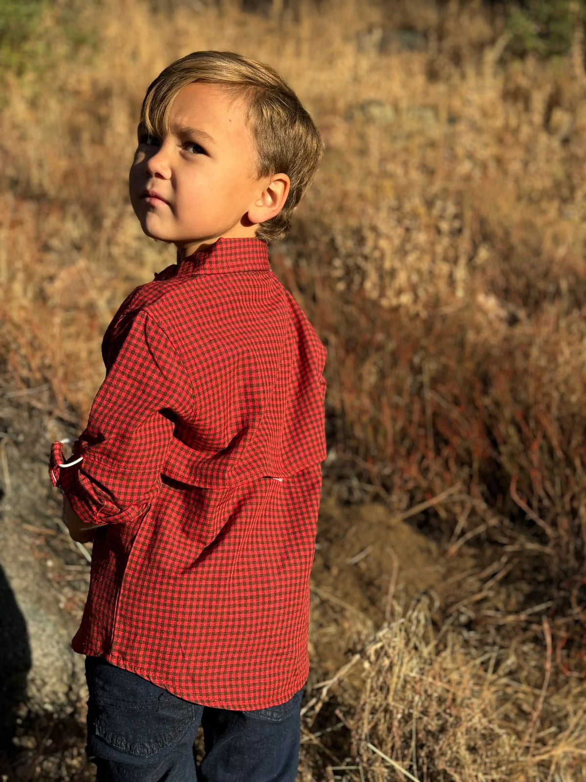 SAWYER RED PLAID FISHING SHIRT
