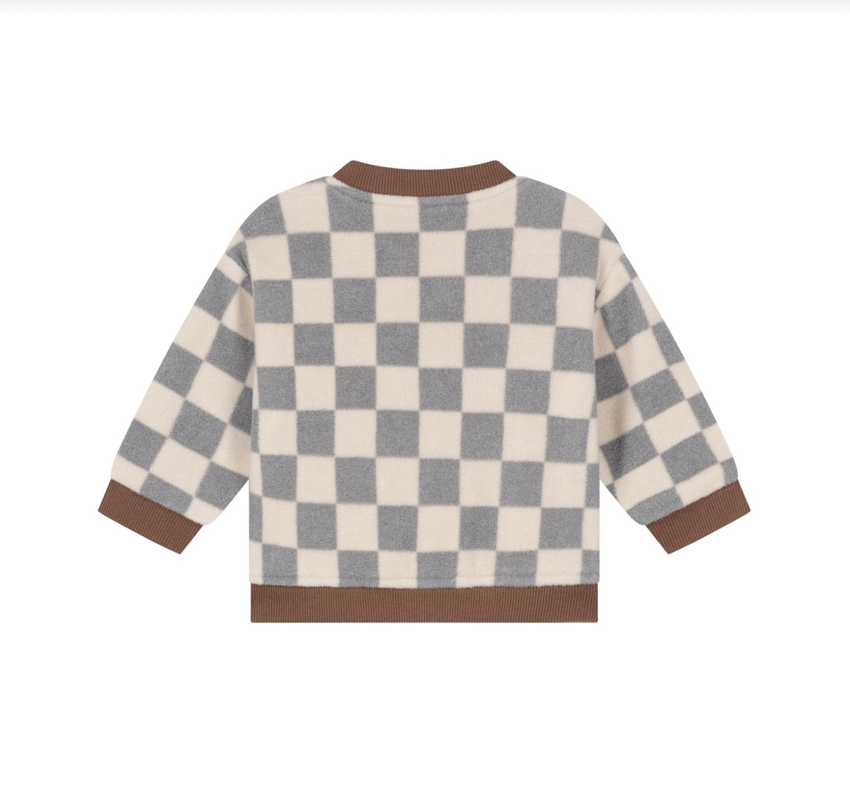 Grey Check Fleece Jacket