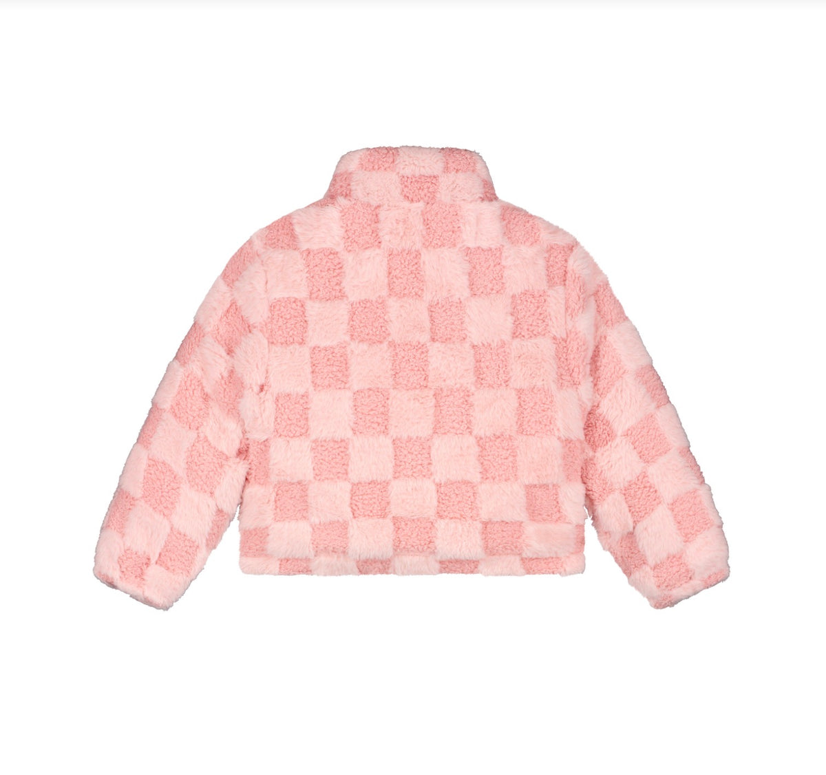 Pink Fuzzy Check Jacket