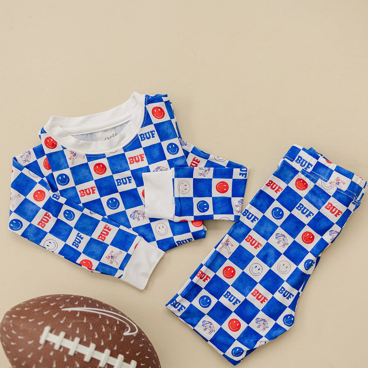 Buf Check Bamboo Two-Piece Set