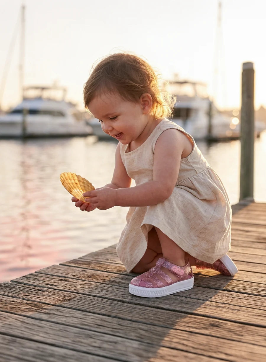 Elite Pink Glitz Jelly Shoes