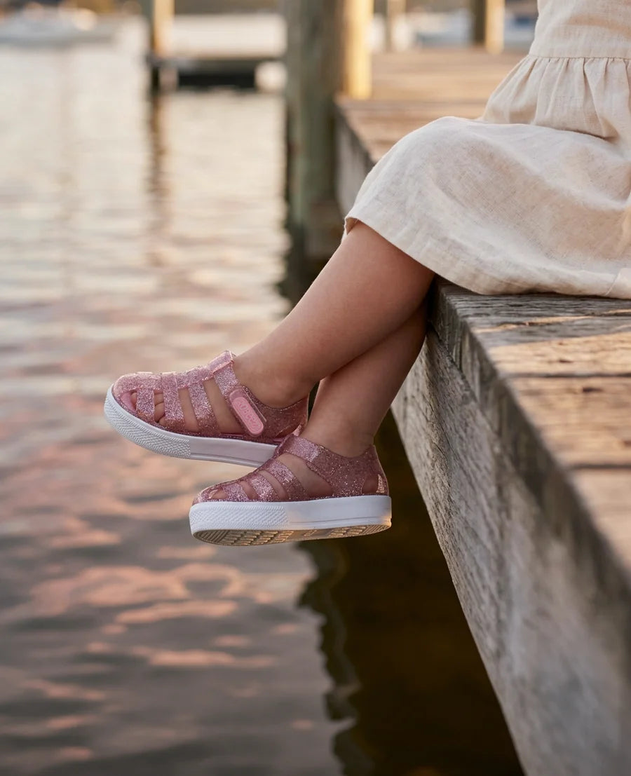 Elite Pink Glitz Jelly Shoes