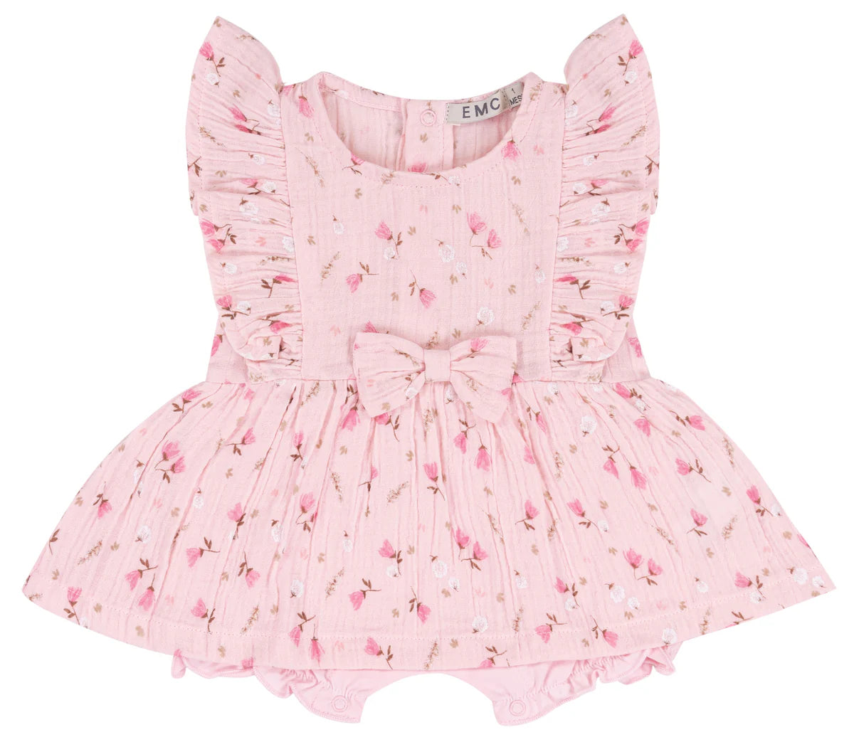 Pink Floral Romper