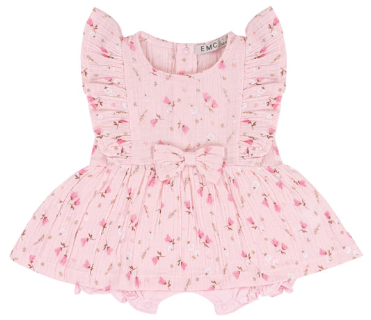 Pink Floral Romper