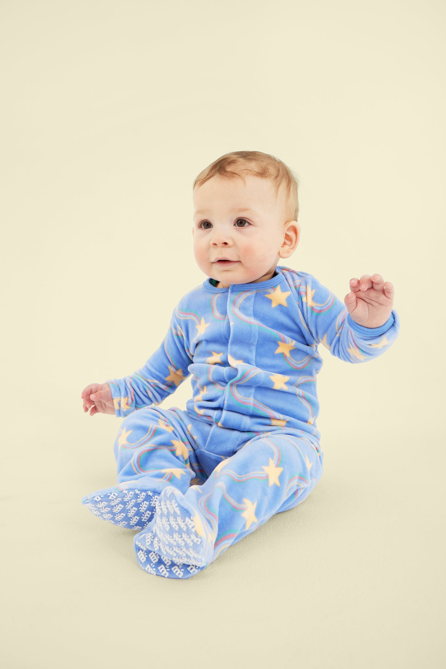 Starry Nights Velour Magnetic Footie