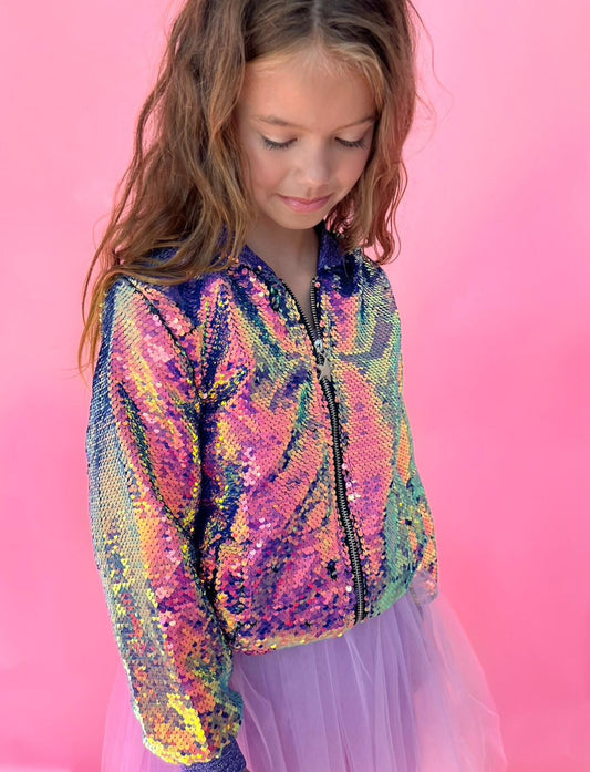 Magic Mermaid Sequin Bomber