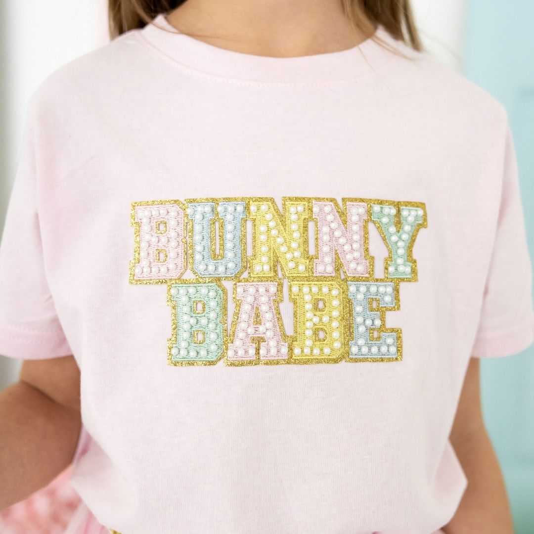 Bunny Babe Patch Easter Short Sleeve Tee