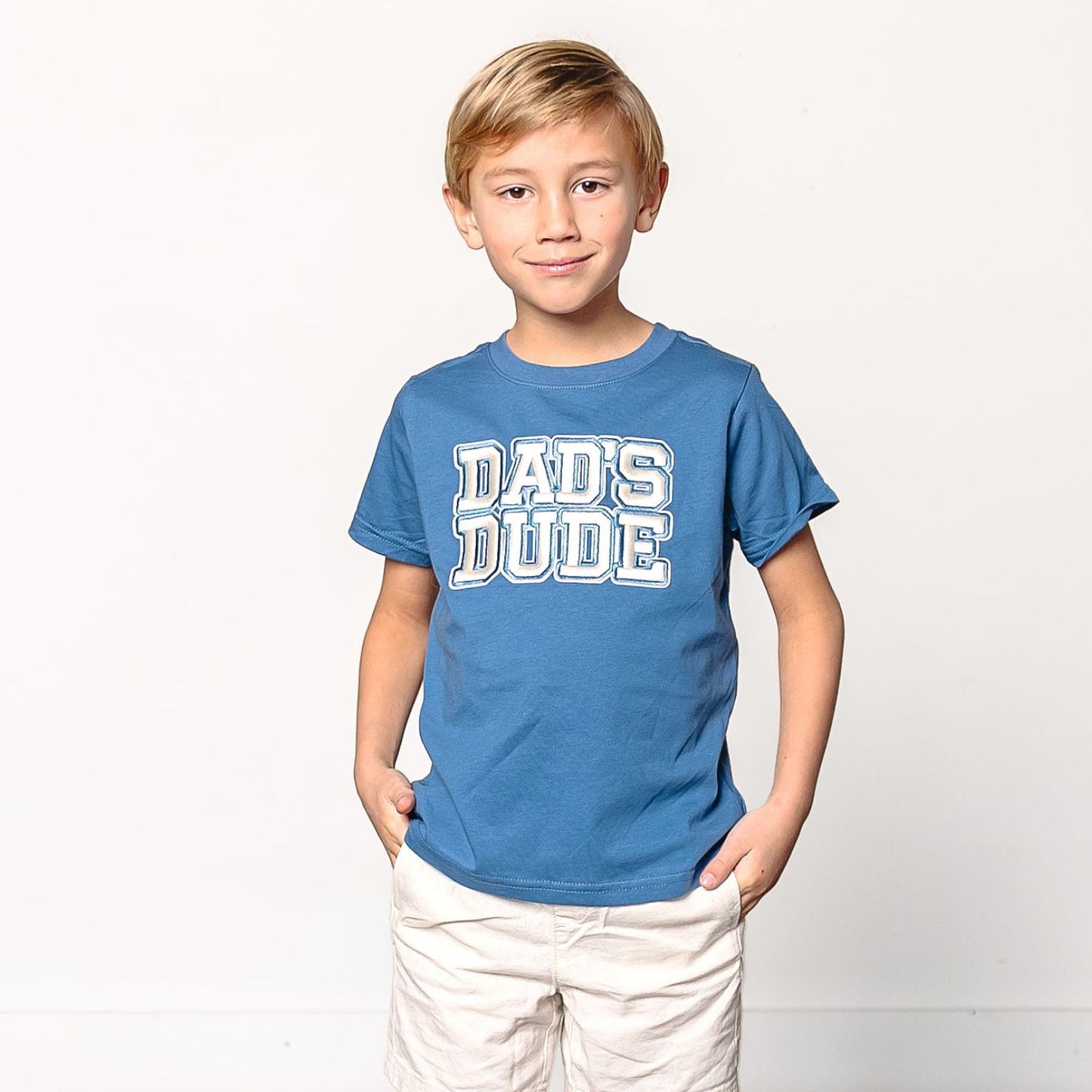 Dad's Dude Patch Short Sleeve T-Shirt - Indigo
