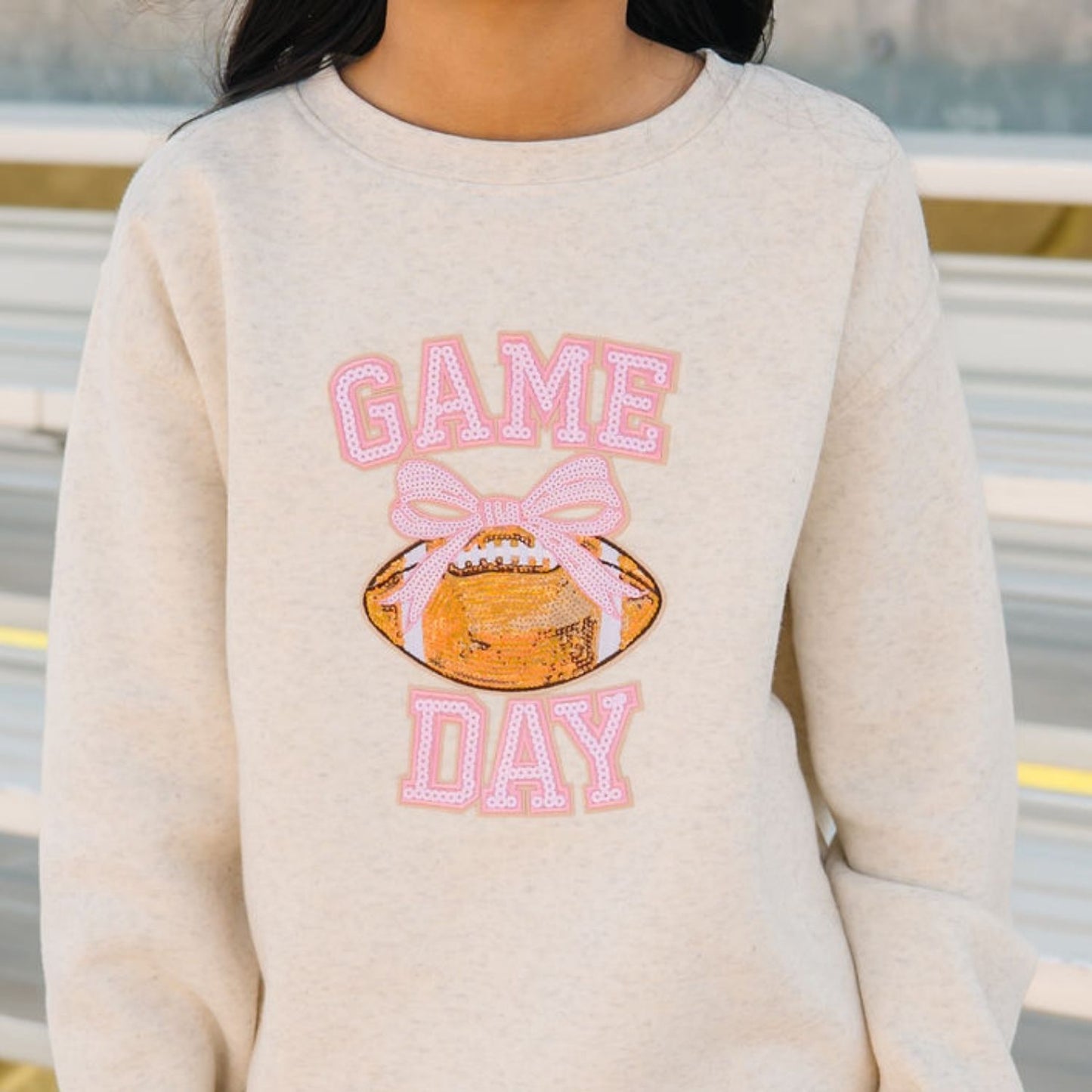 Game Day Sequin Patch Sweatshirt