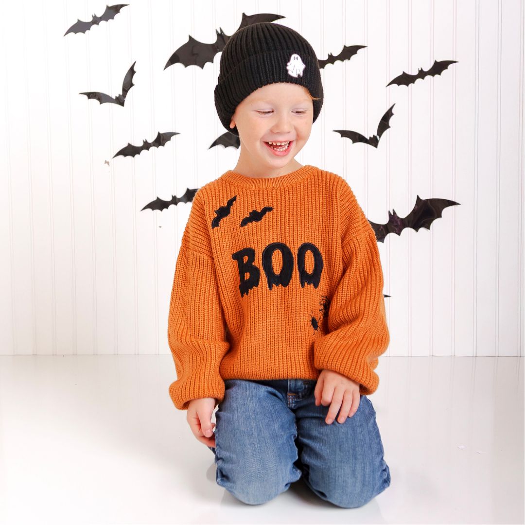 Ghost Patch Halloween Beanie