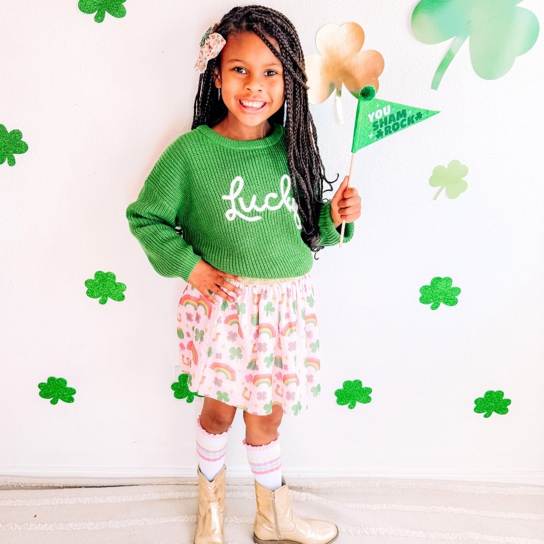 Lucky St. Patrick's Day Knit Sweater