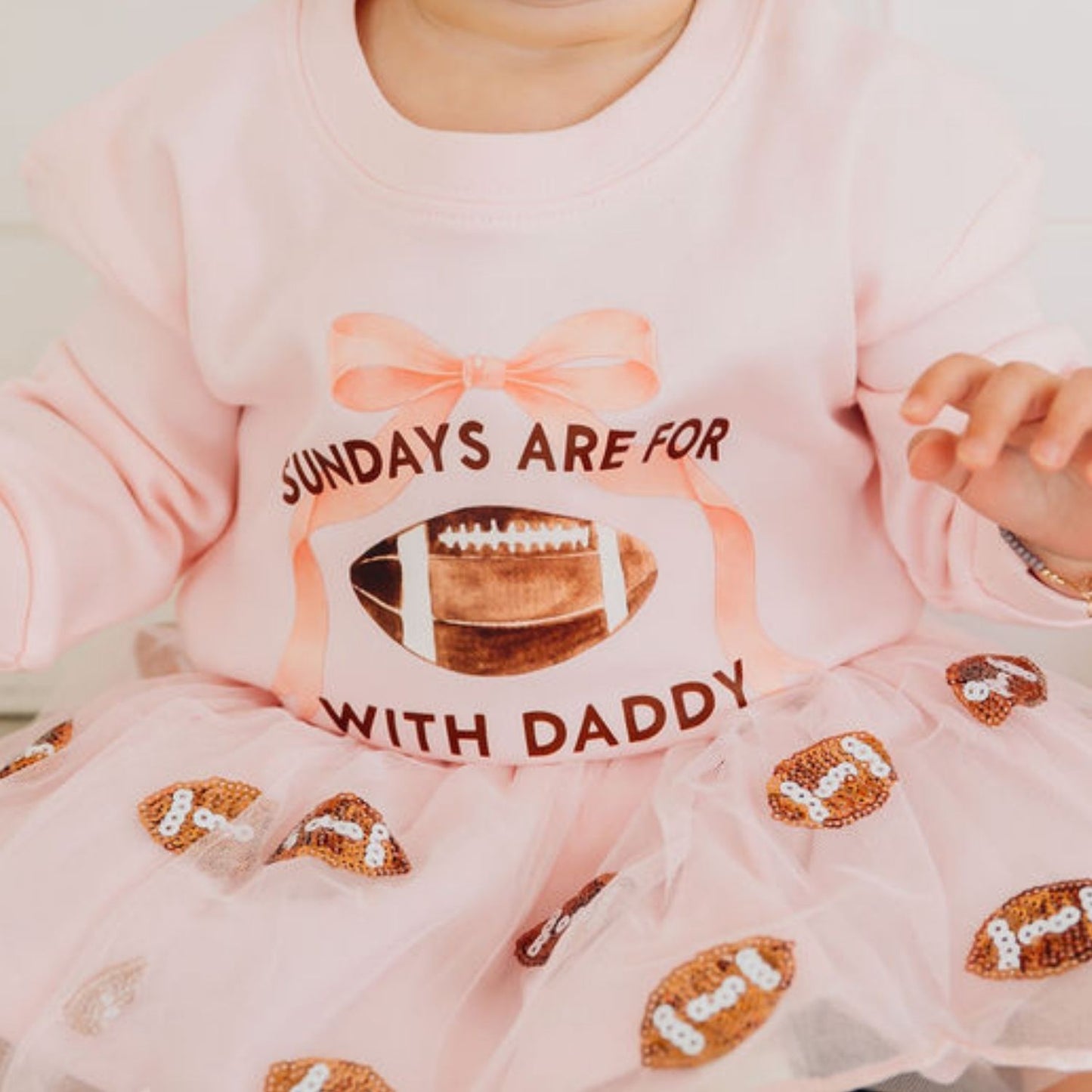Football With Daddy Long Sleeve Romper