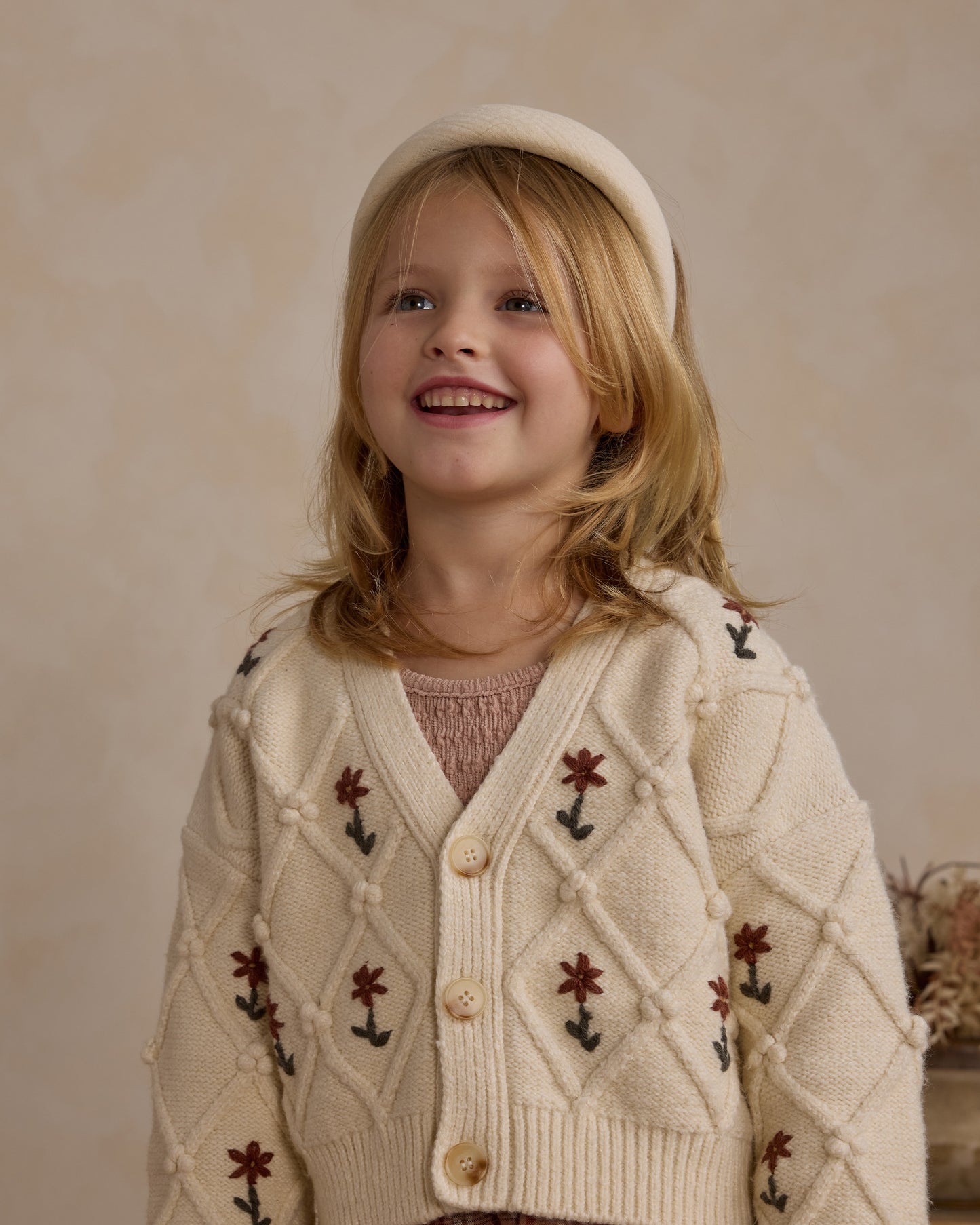 Boxy Cardigan || Winter Floral Embroidery