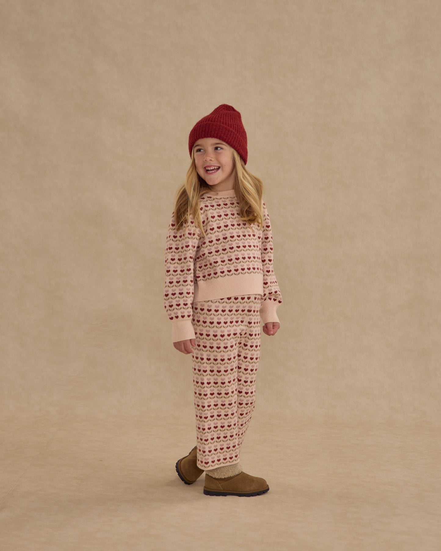 Jacquard Knit Set || Ruby Hearts