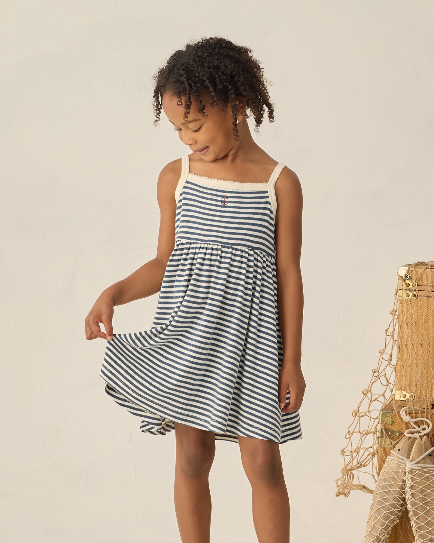 Lea Dress || Navy Stripe