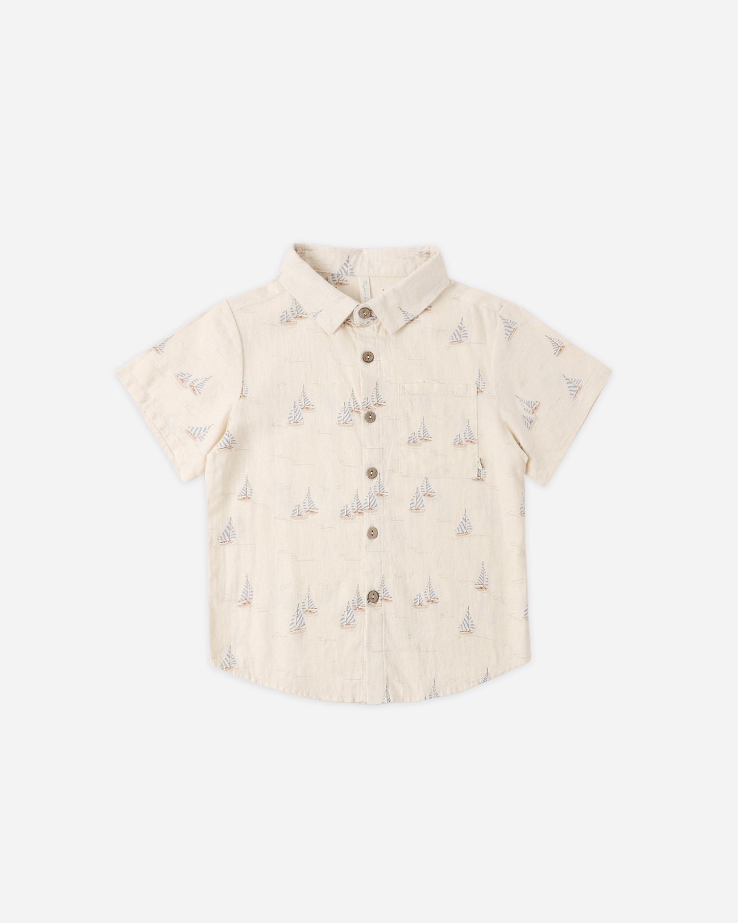 Collared Short Sleeve Shirt || Sail