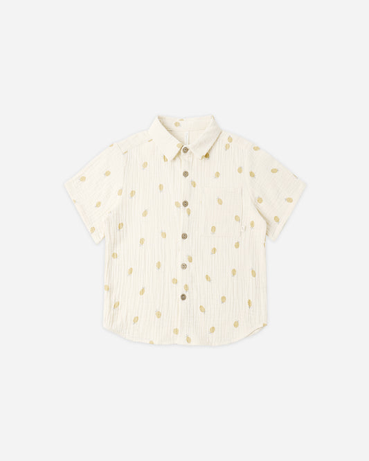 Collared Short Sleeve Shirt || Pineapple