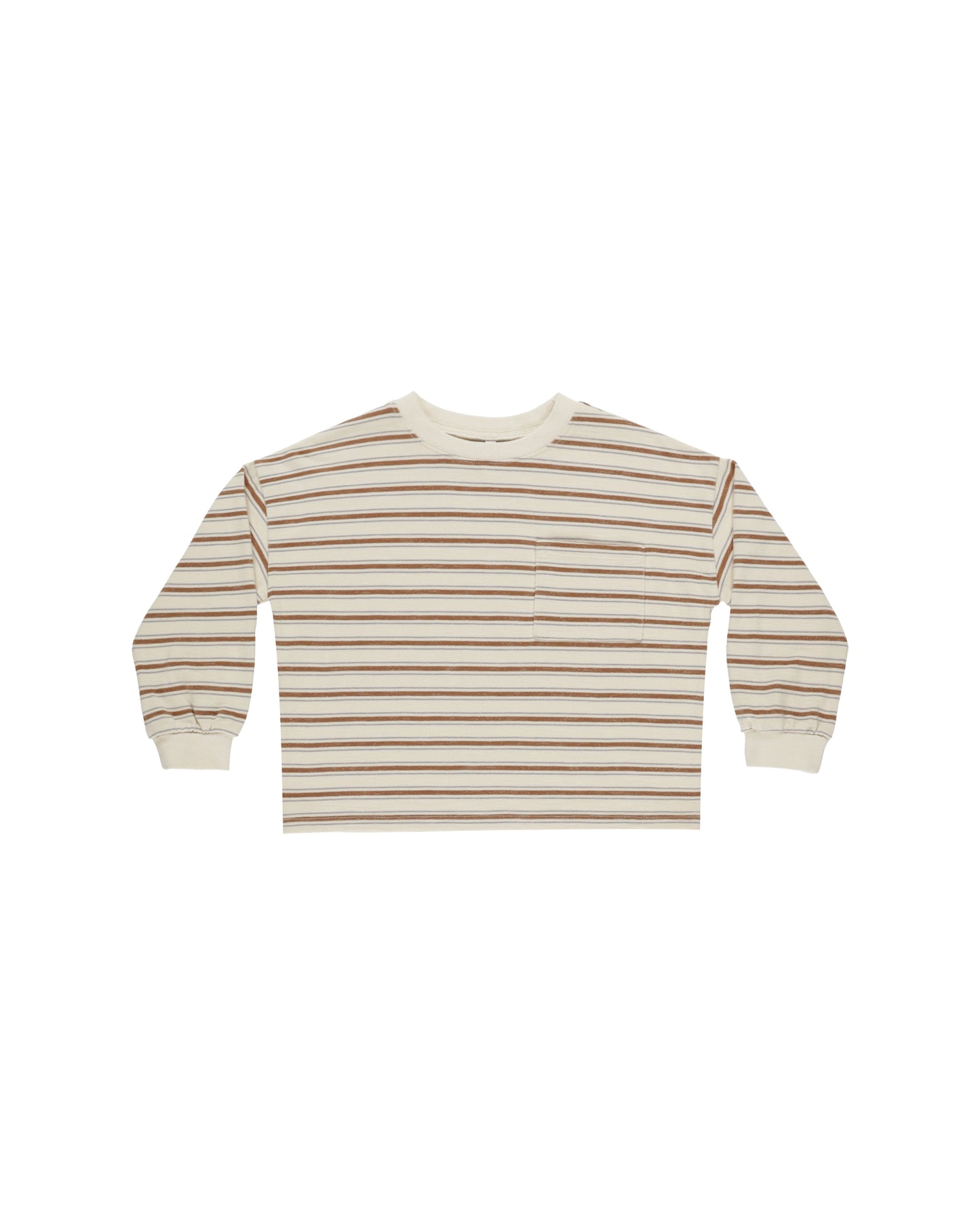 Relaxed Long Sleeve Tee || Saddle Stripe