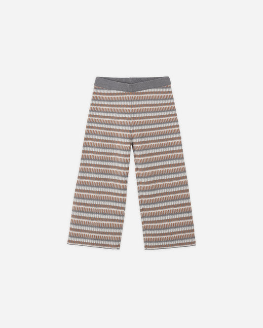 Knit Wide Leg Pant Multi-Stripe