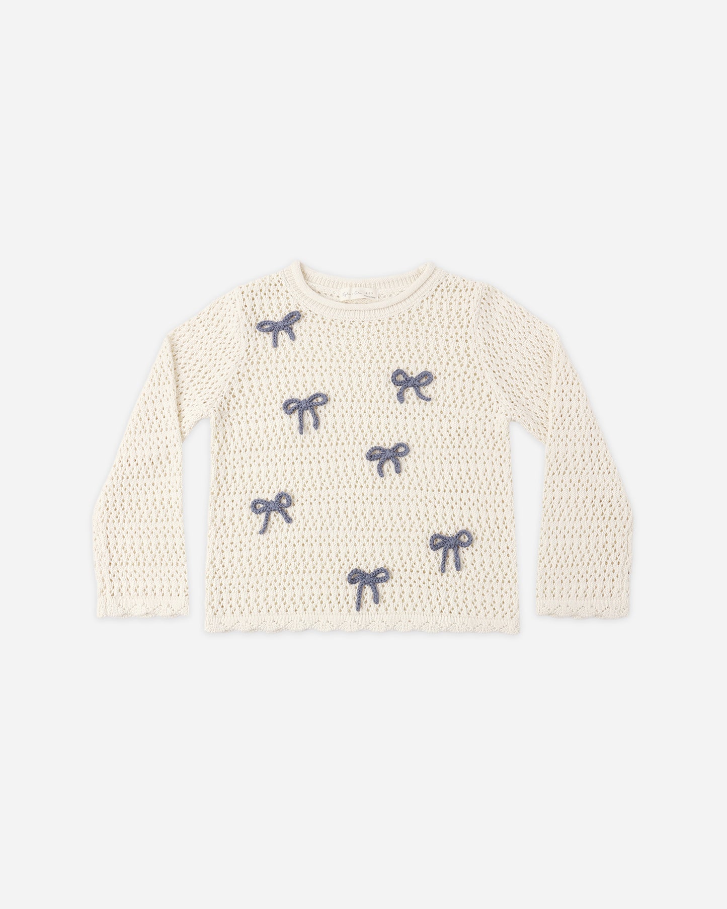 Crochet Knit Pullover || Bows