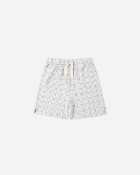 Perry Short || Light Blue Plaid