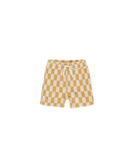 Terry Boys Short || Marigold Check