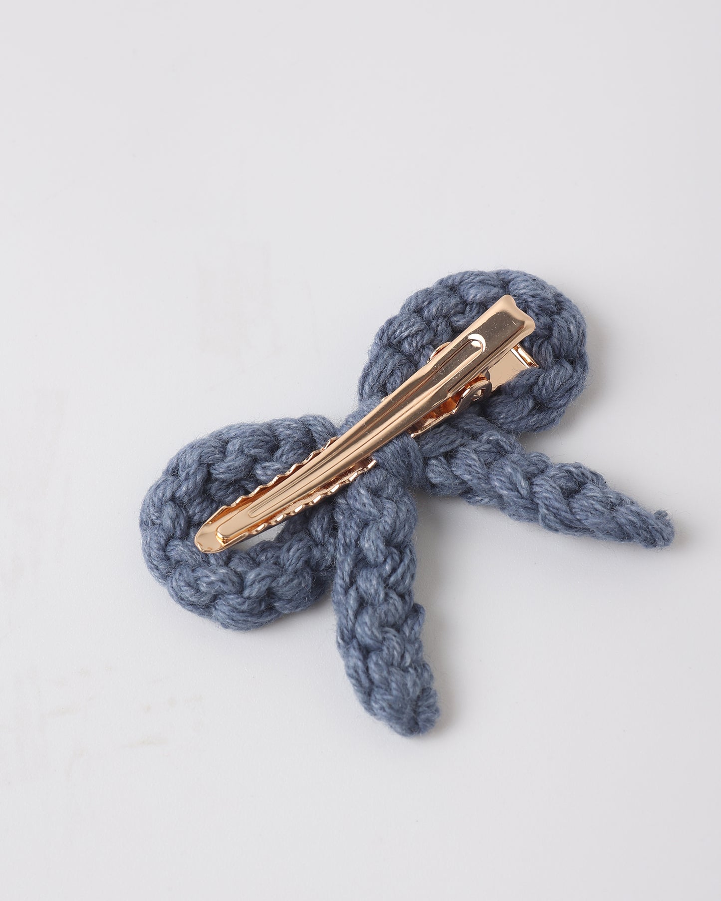 Crochet Bow Clip || Marine