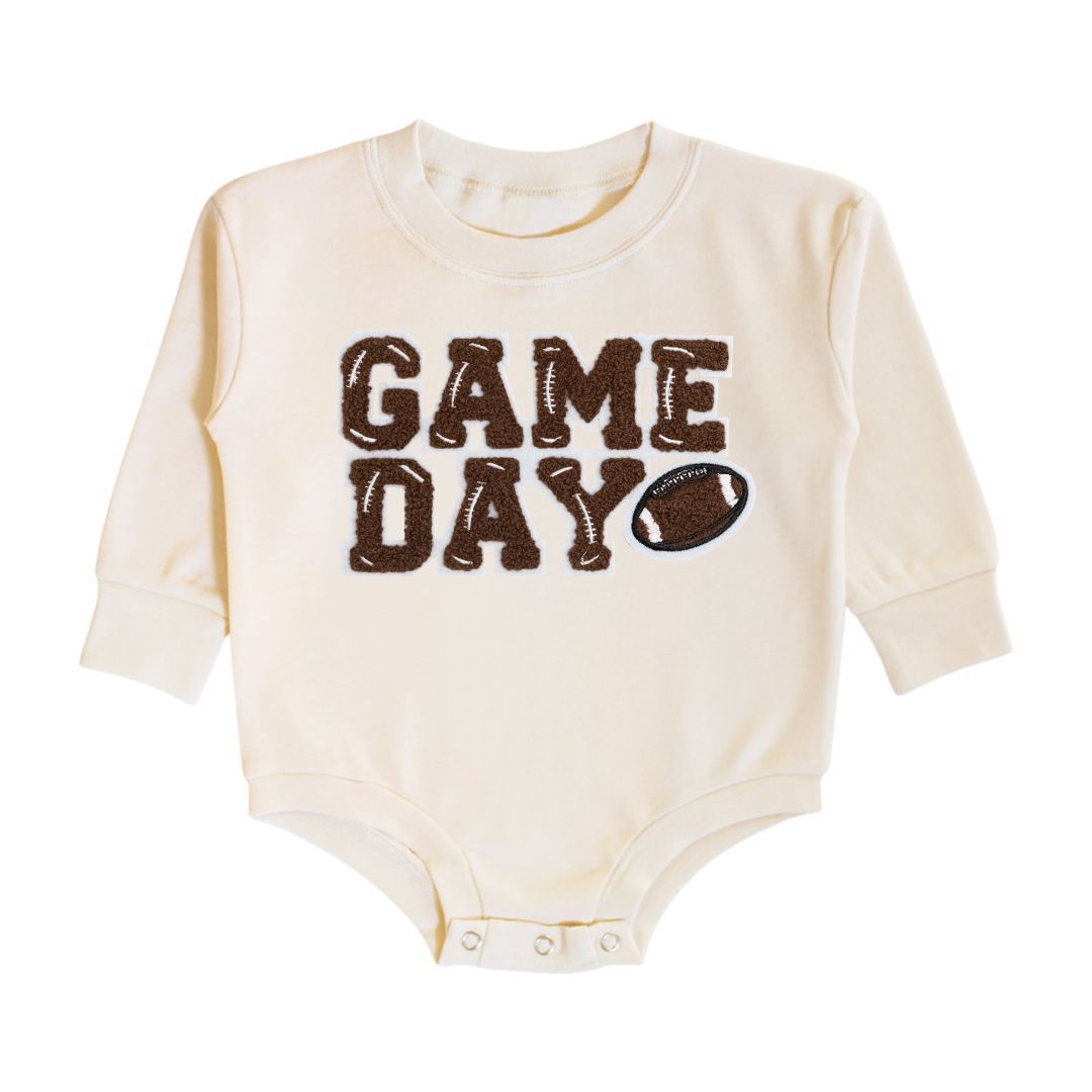 Game Day Patch Long Sleeve Romper