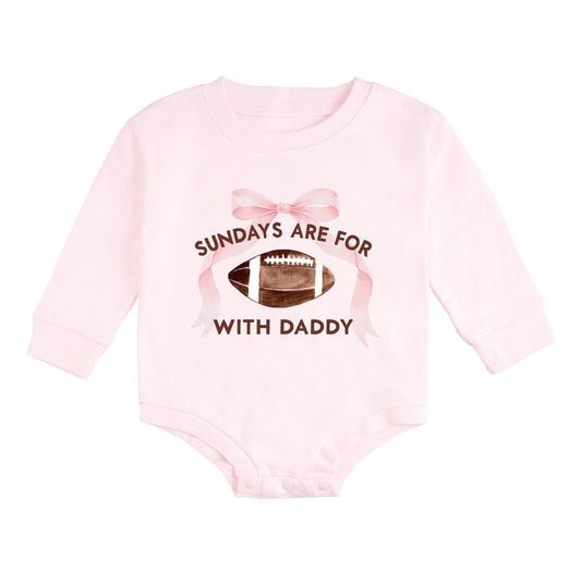 Football With Daddy Long Sleeve Romper