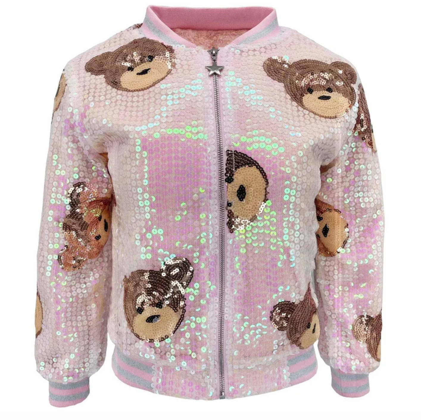 Sequin Bear Bomber