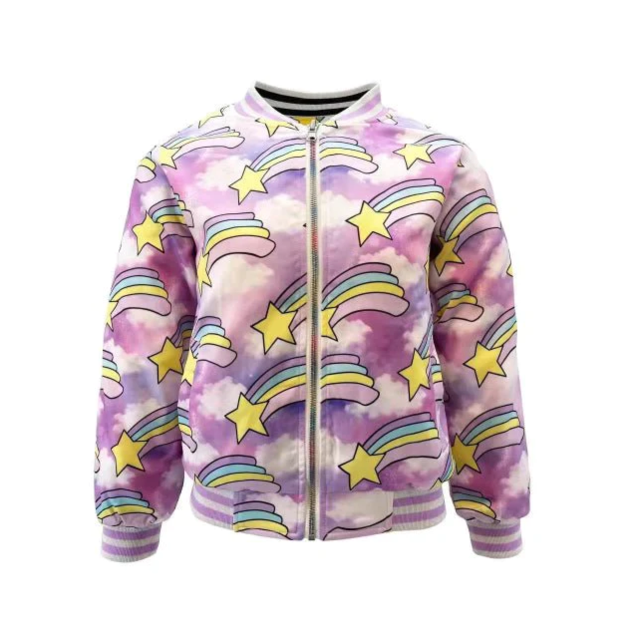 Shooting Star Reversible Satin Bomber