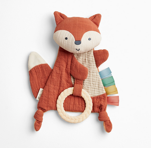 Fox Bitzy Crinkle™ Sensory Toy with Teether