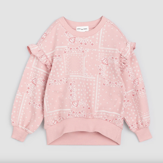 Paisley Print on Rose Sweatshirt