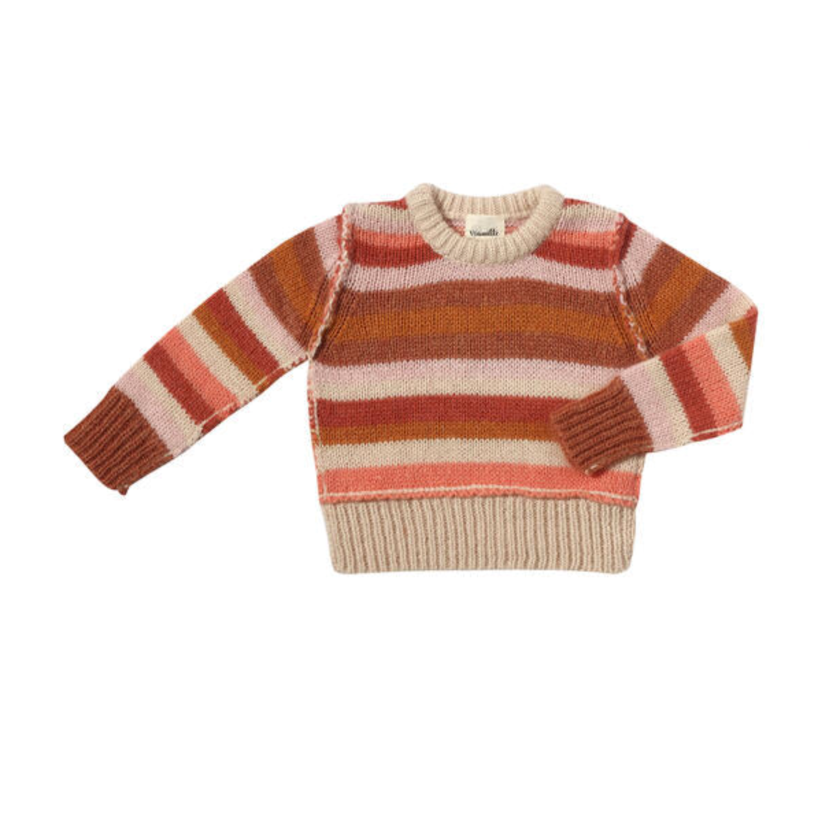 Coral Stripe Donna Sweater