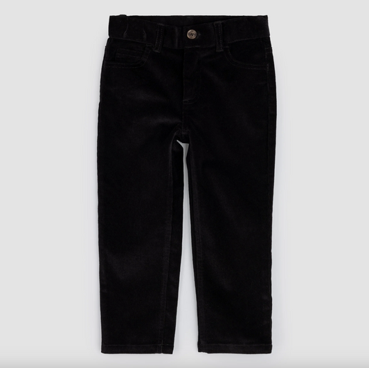 Jet Black Corduroy Boy's Pants