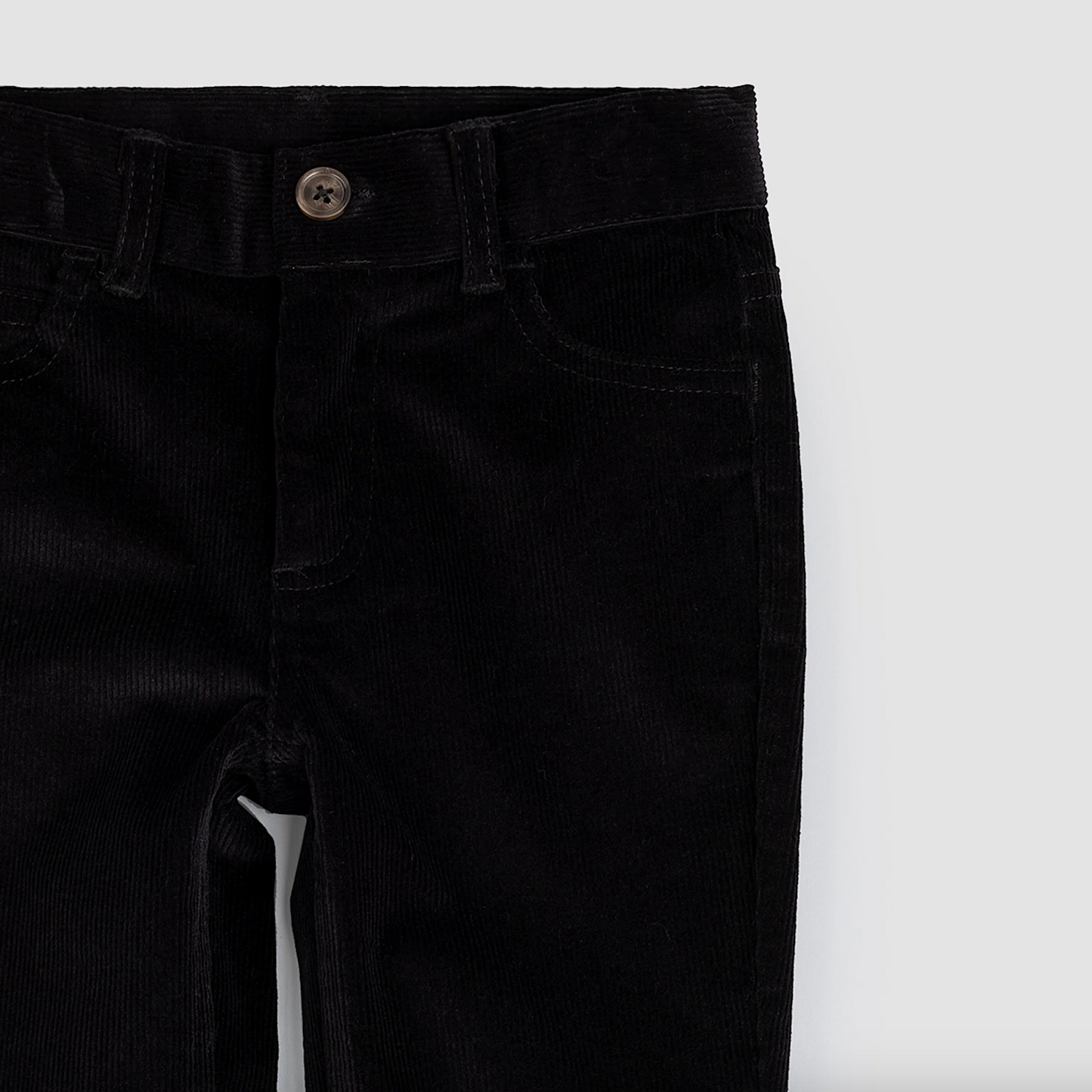 Jet Black Corduroy Boy's Pants