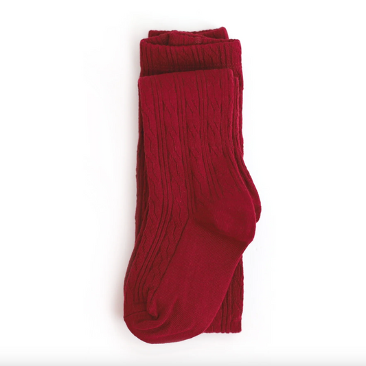 Crimson Cable Knit Tight