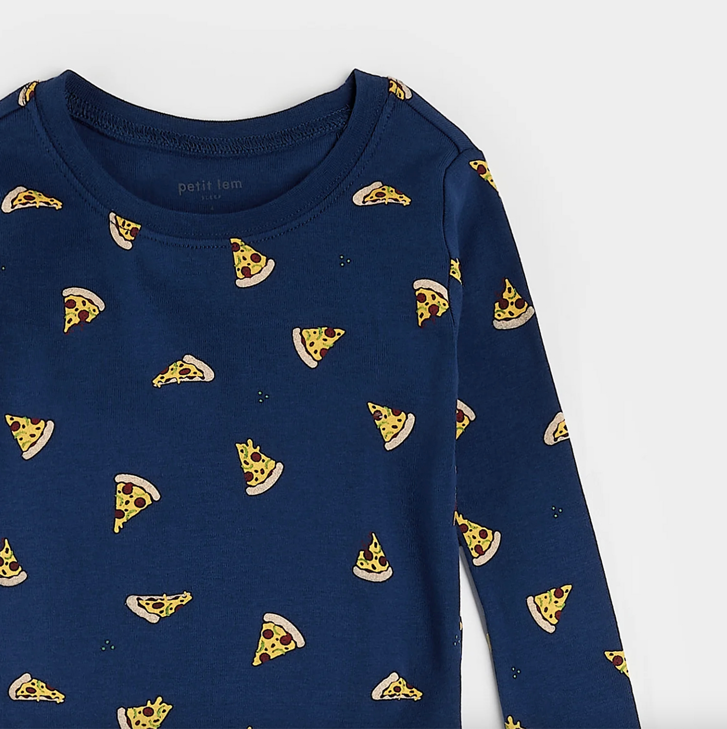 Pizza Print on Estate Blue PJ Set