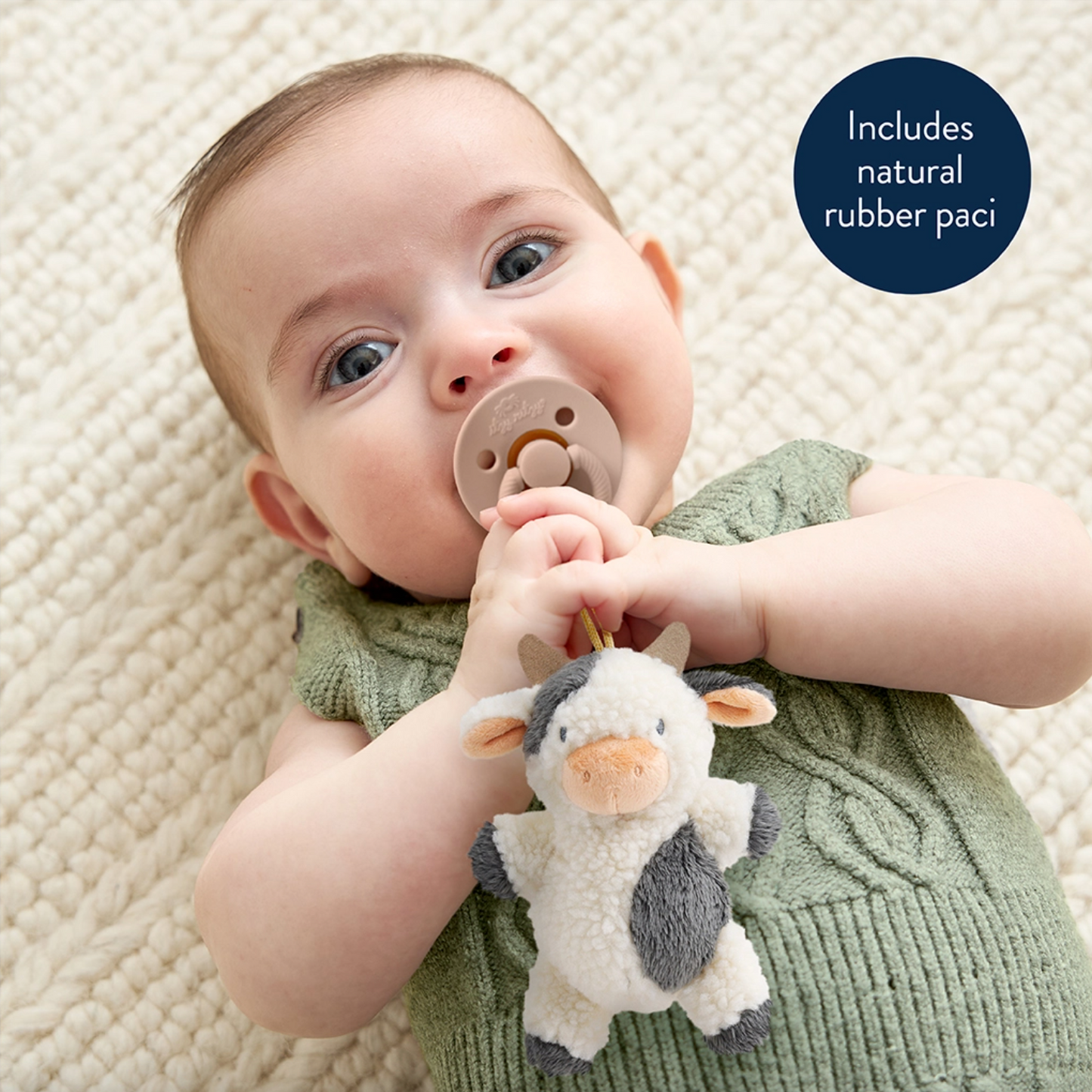 Bitzy Pal Natural Rubber Pacifier & Plush