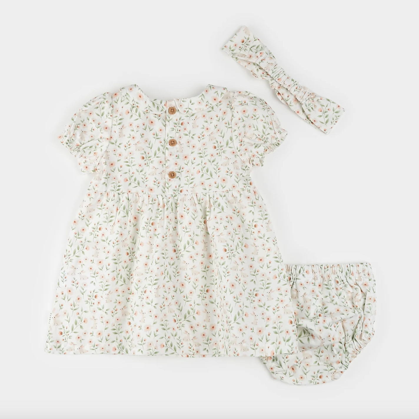 Spring Bunnies Poplin 3pc Dress Set