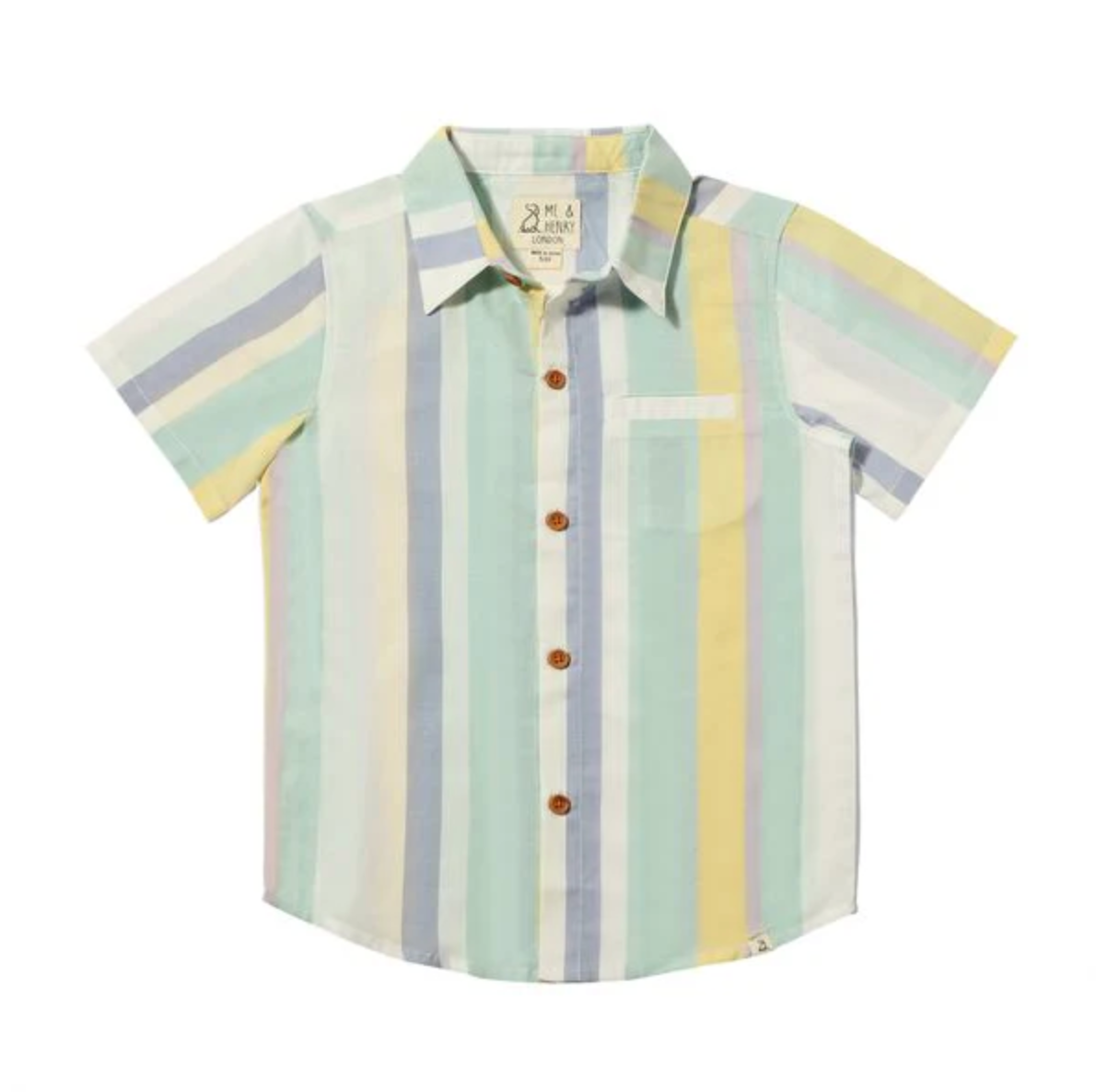 Newport Blue/Yellow/White Woven Stripe Shirt