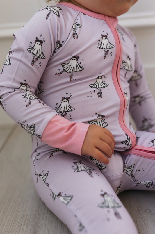 Ballerina Ghost Zipper Romper